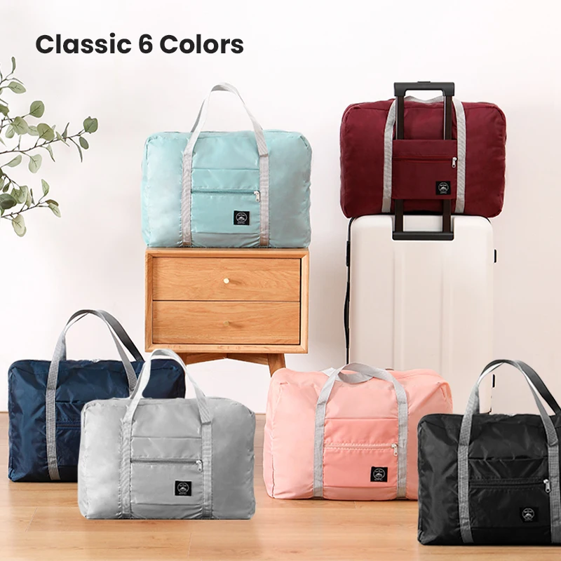 2er-Pack faltbare Reisetasche für Flugzeuge, Handgepäcktasche, Weekender, Übernachtung, Krankenhaus-Einkaufstasche, Fitnessstudio, Seesack, Damen und Herren