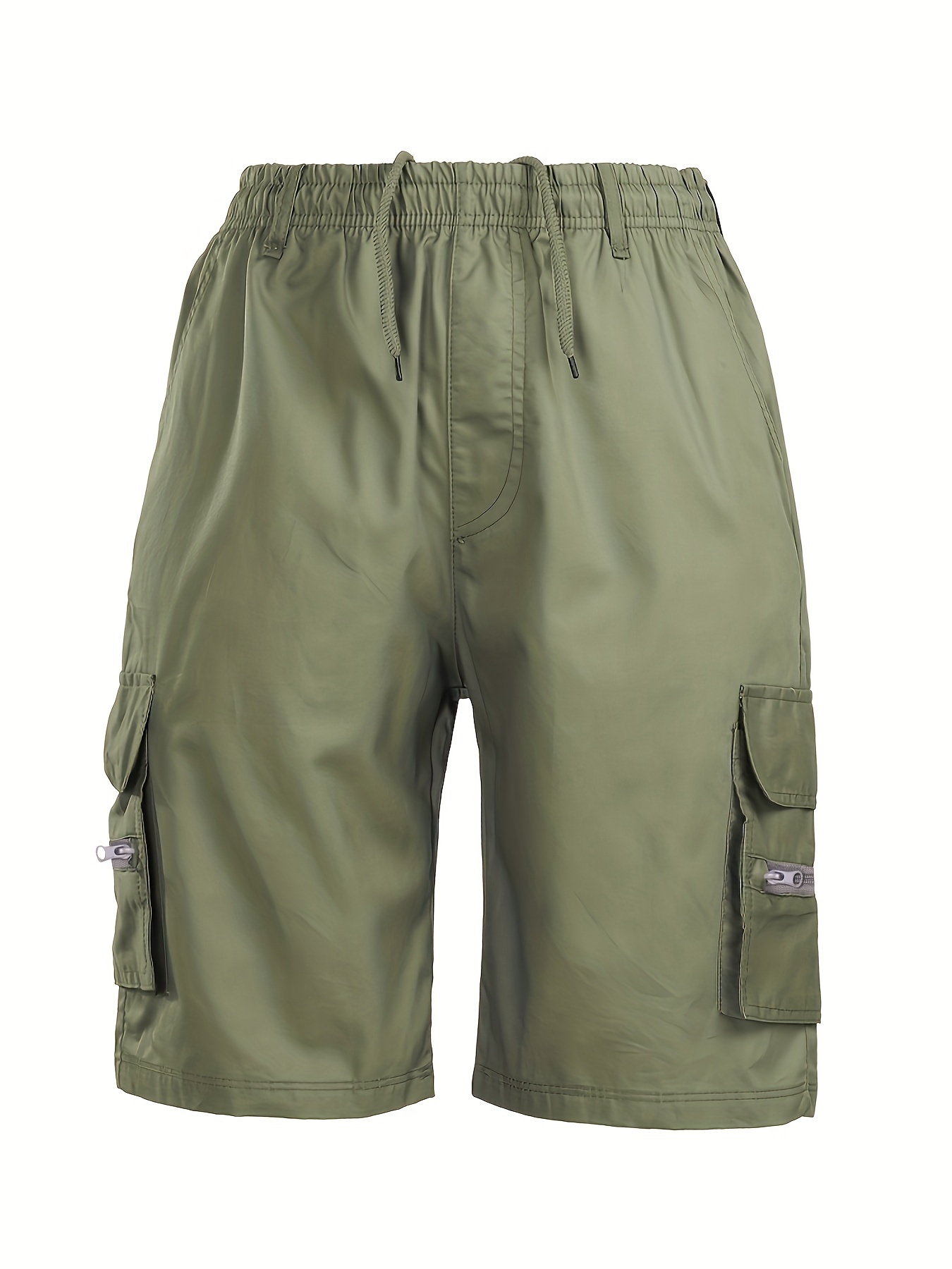 Nuevos pantalones cortos de trabajo para hombre para descanso y trabajo, pantalones geniales con cinco bolsillos grandes, cintura elástica, ropa deportiva para hombre