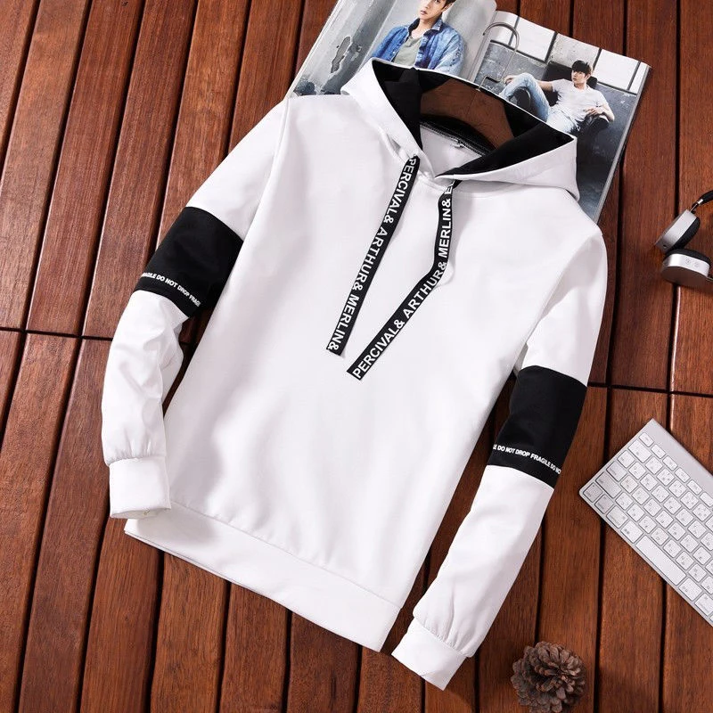 Felpe con cappuccio da uomo manica lunga stampa casual con felpe con lettera nuova primavera pullover hip-hop sportivo top felpe con cappuccio da uomo