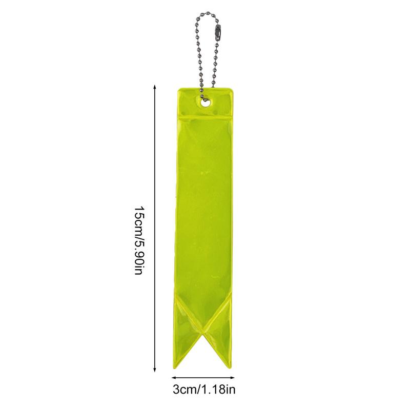 พวงกุญแจสะท้อนแสง 10 ชิ้นกระเป๋าเป้สะพายหลังสะท้อนแสงจี้กันน้ําเด็กสะท้อนแสงที่มองเห็นได้สูงกลางคืนเดินอุปกรณ์ความปลอดภัย