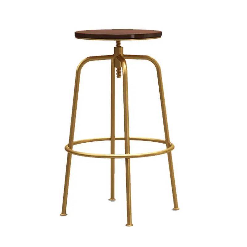Nordic Bar Stool Chair Can Be Raised and Lowered Rotating High Stool Bar Chairs Light Luxury Home Iron Leisure Island Chairs