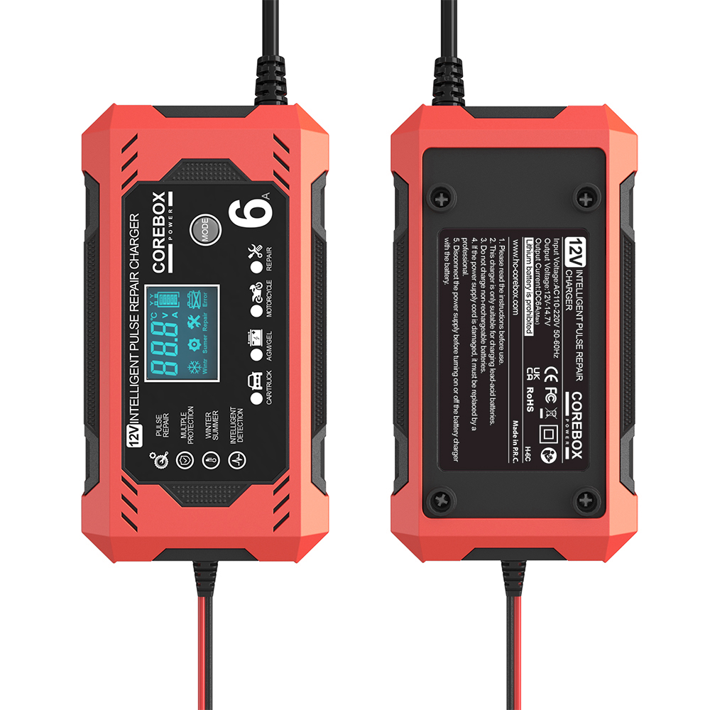 12v6a Slimme Batterijlader Agm Start Stop Batterij Europese Regulatie Full-Stop Omgekeerde Bescherming Lood-Zuur Lader