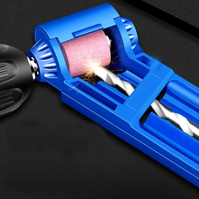 1pc apontador de broca portátil com rebolo para afiar rápido e fácil de brocas de unhas, afiado e pronto