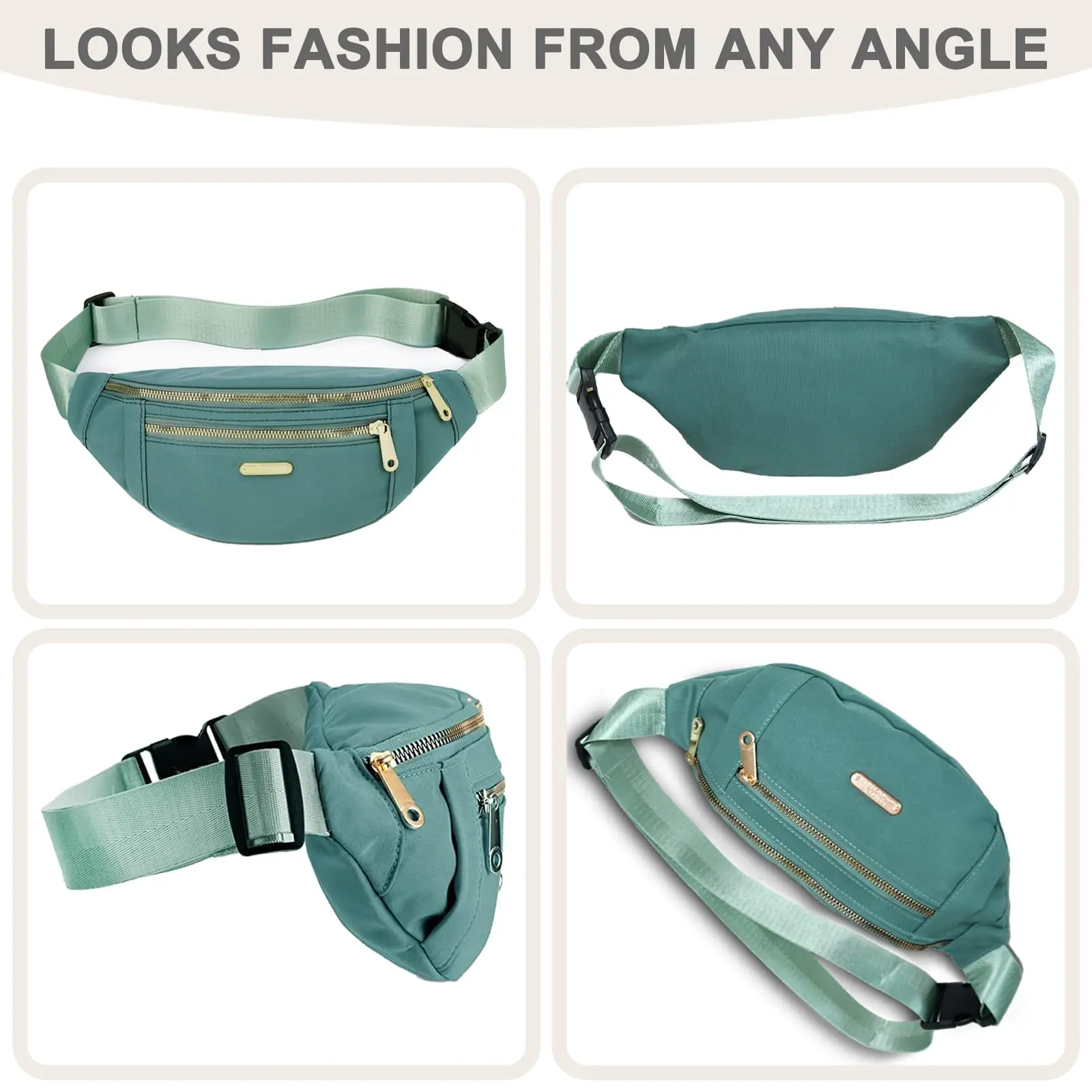 Marsupi per donna Uomo Marsupio alla moda Marsupi leggeri a tracolla Marsupio per corsa, escursionismo, viaggi, allenamento
