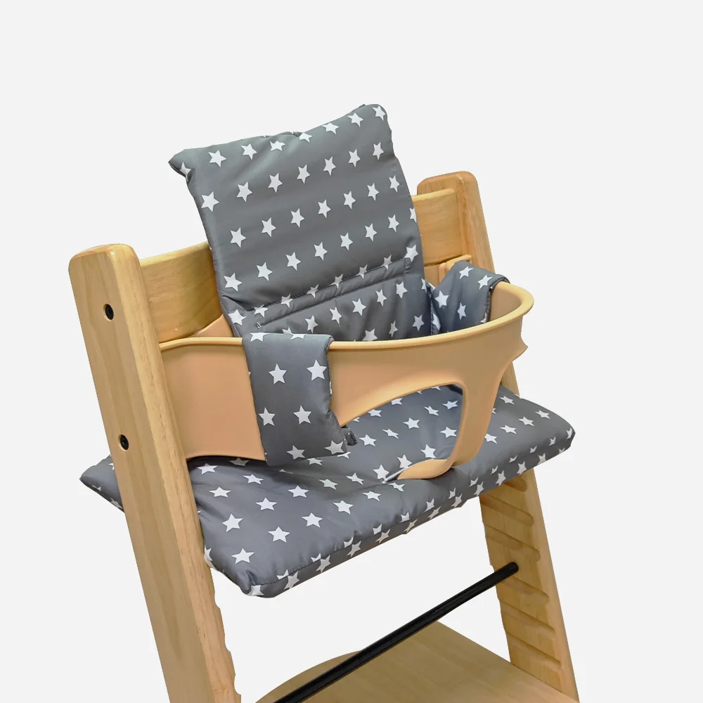 Almofada de assento para cadeira de jantar, almofada limpa para cadeira alta, impressão de desenhos animados, mais segura e mais confortável para o bebê se sentar