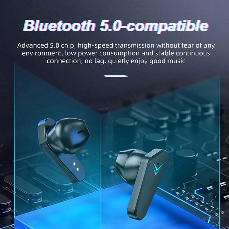 X15 TWS Gaming Earbuds Bezprzewodowe słuchawki Bluetooth z mikrofonem Bass Audio Pozycjonowanie dźwięku 9D Stereo Music HiFi Headset dla graczy