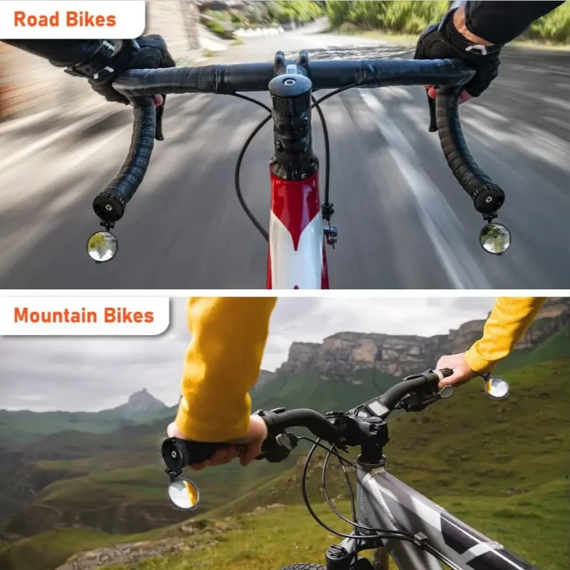 จักรยาน 1 PC/1 คู่ด้านหลังกระจกนูน Handlebar DROP Bar Mount เลนส์อะคริลิค Back Sight Reflector Light น้ําหนัก