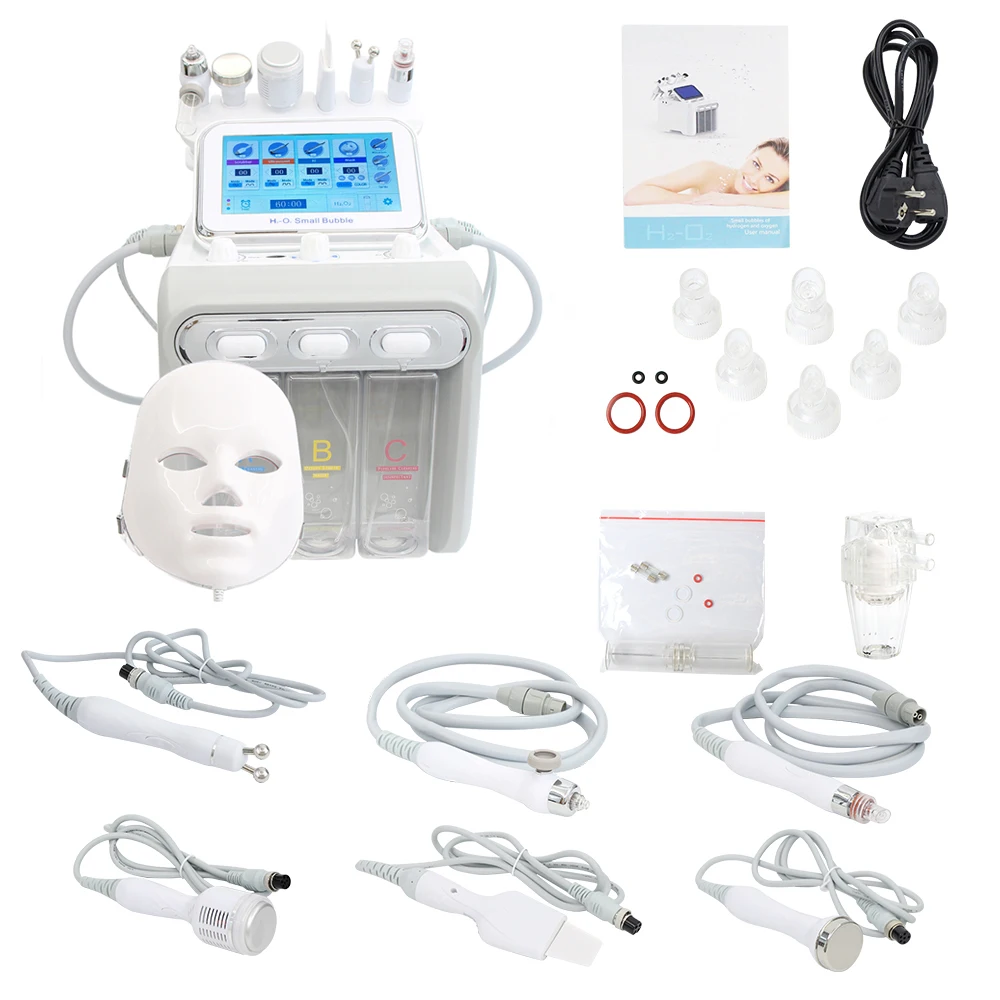 New 7 in 1 Hydro Dermabrasion Facial Machine Water Oxygen Hydrogen Deep Cleansing Auqa Peeling Bio Lifting Blackhead Remove Tool