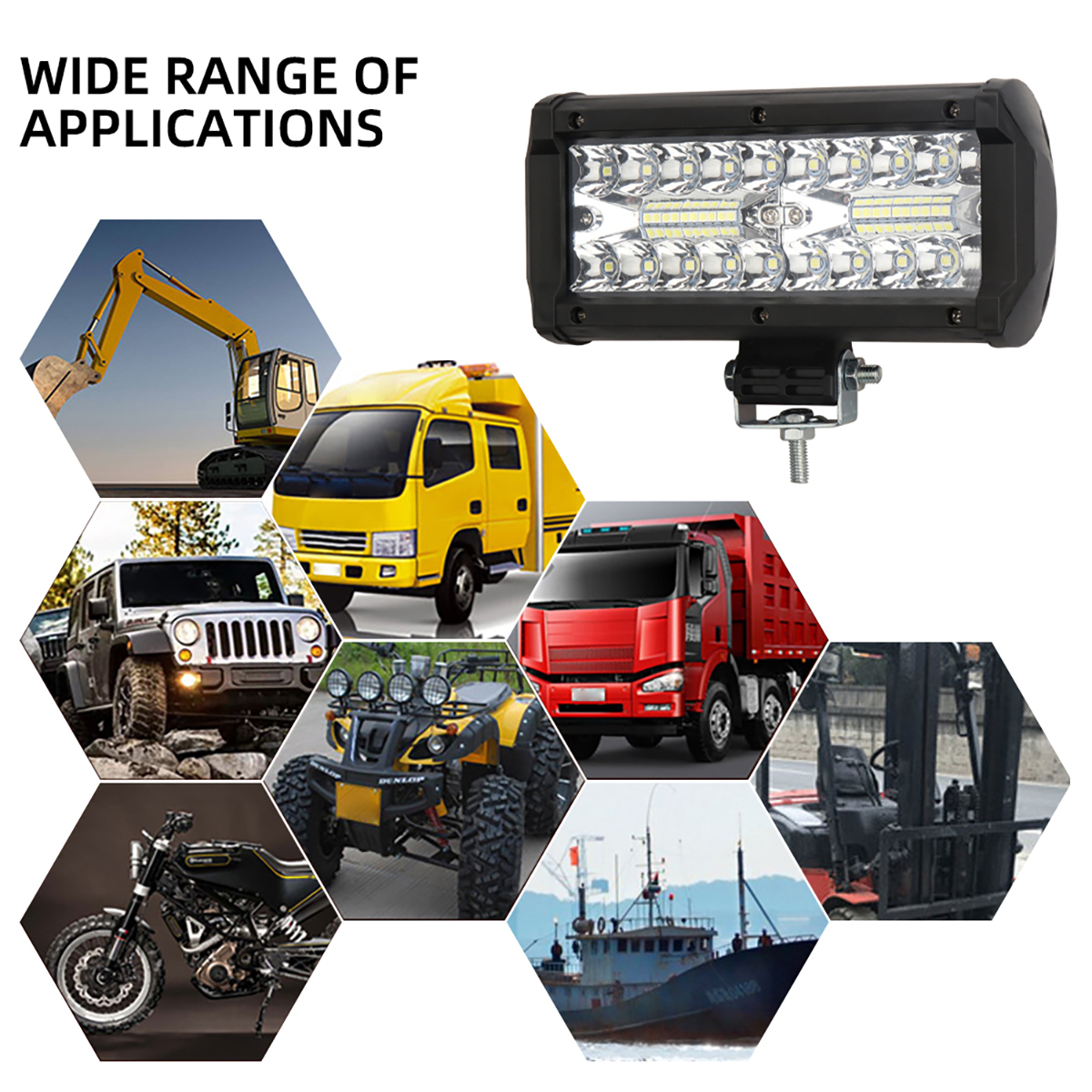 2 ชิ้นรถ LED Light Bar 4x4 โคมไฟทํางานสําหรับ Offroad Spot Flood Combo Beam ไฟหน้าเรือ SUV ATV รถจักรยานยนต์หมอกโคมไฟรถ