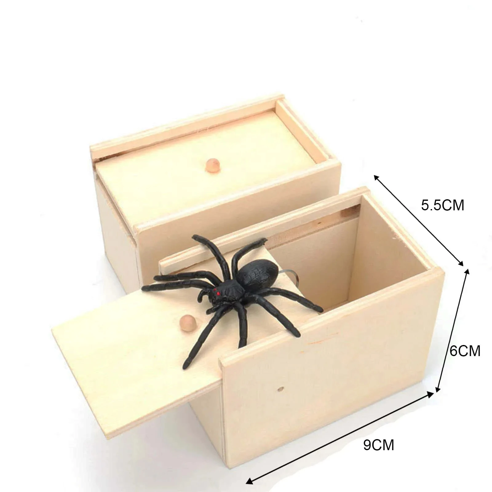 Spider Scare Prank กล่อง Pop Out ยางแมงมุมไม้ Scare กล่องเกมเด็ก Surprise Joke Prank Trick ของเล่นเด็ก Hallowe ของขวัญ