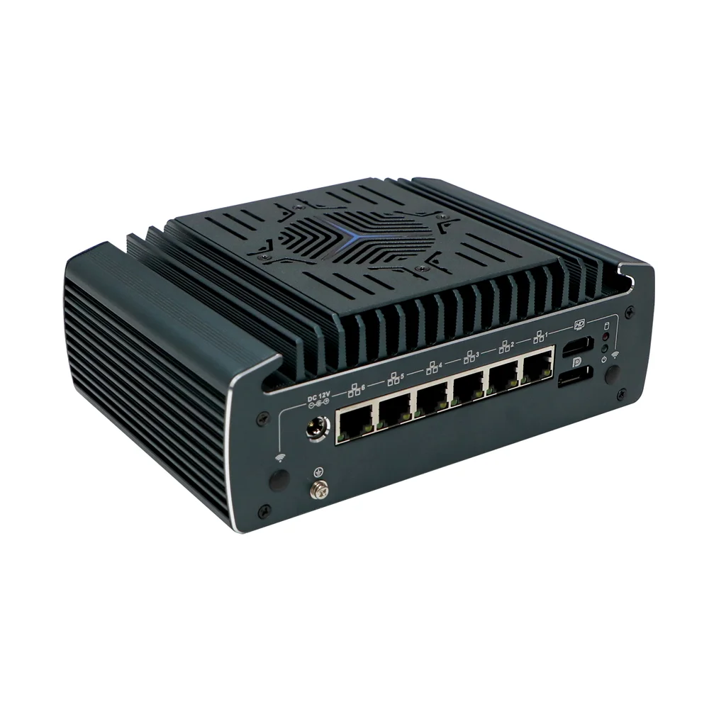 HUNSN Micro Firewall Appliance, Mini-PC, pFsense, Mikrotik, Core I5/I7, RX14, OPNsense, VPN, Router-PC, AES-NI, 6LAN, HDMI, Nano-SIM-Steckplatz
