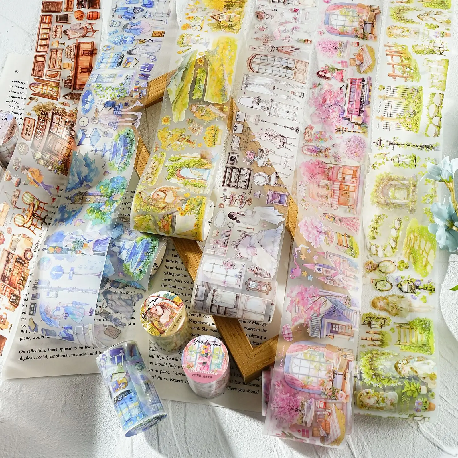 1 Uds./1 lote de cintas adhesivas decorativas, momentos hermosos, diario basura, papel DIY, pegatinas japonesas para álbum de recortes