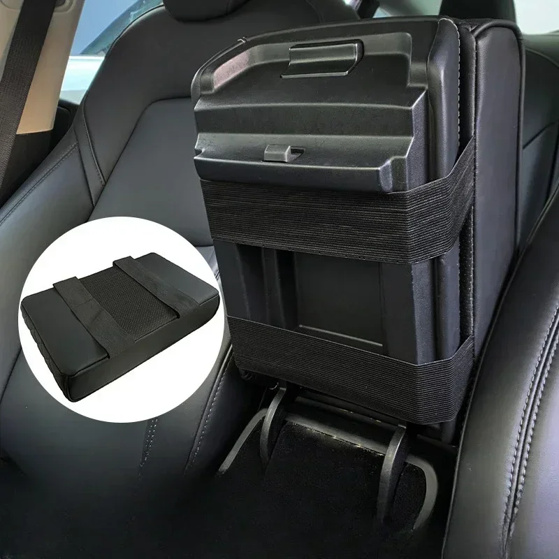 Almofada de apoio de braço do console central automático com 2 suporte de copo almofada de apoio de braço de couro do plutônio portátil carro ambrest travesseiro capa almofada de altura