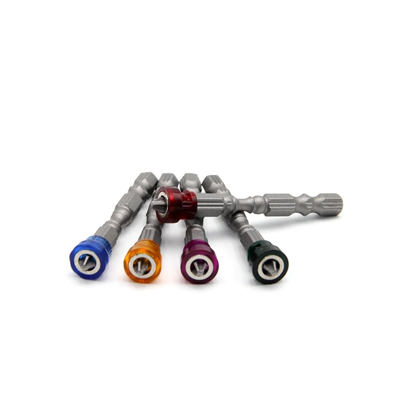 5pc cor bobina magnética chave de fenda cabeça hexagonal alça única cabeça cruz bits magnéticos ferramenta elétrica conjunto acessório