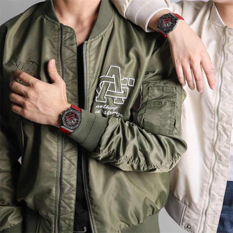 Reloj NAVIFORCE para hombre, reloj de pulsera deportivo resistente al agua con cronógrafo de cuarzo para hombre, reloj luminoso con banda de silicona, reloj Masculino