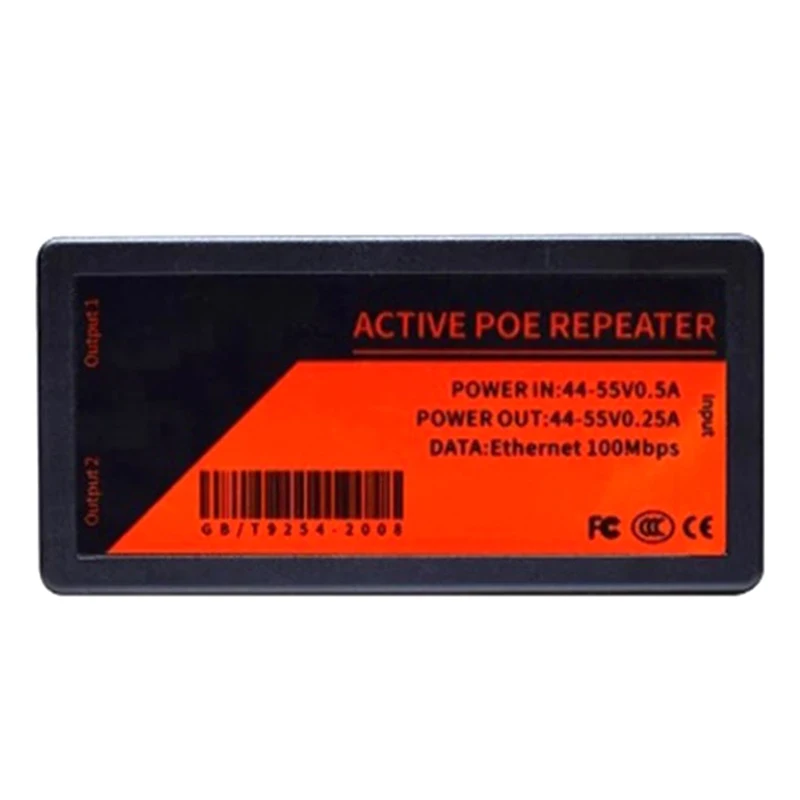 1ชิ้น PoE Extender 2พอร์ต100Mbps สำหรับกล้อง POE พร้อม Iee 802.3af พอร์ตมาตรฐานสูงสุดขยาย120M ส่งสำหรับกล้อง IP