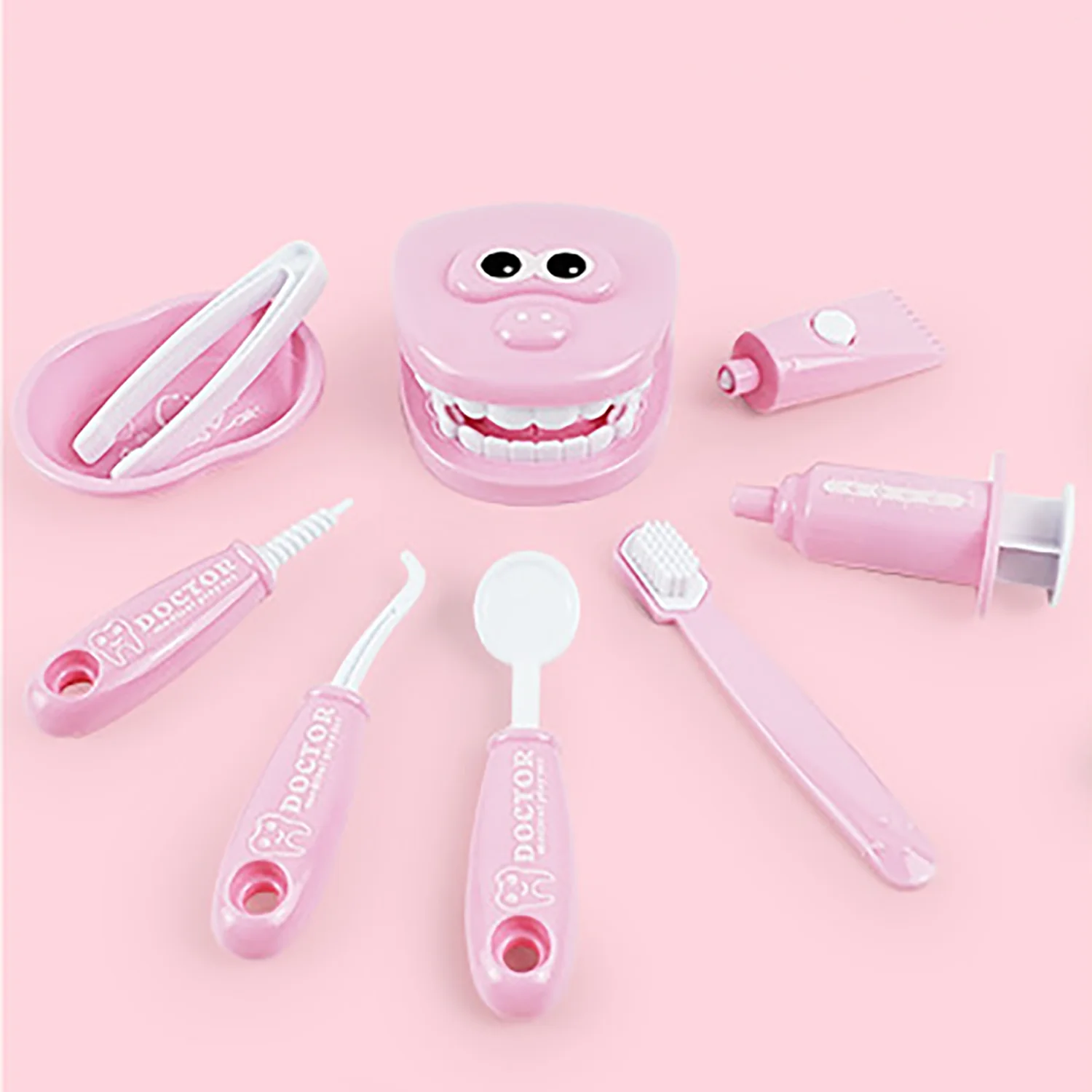 Juego de dentista de casa de juegos para niños, simulación de dentista, educación temprana, práctica oral, modelo de cepillado de dientes