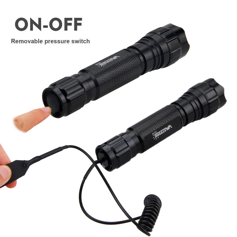 Taktische Jagd Taschenlampe Weiß/Rot/Grün Led Taschenlampe Waffe Gun Licht + Zielfernrohr Airsoft Halterung + Schalter + 18650 + USB Ladegerät + Box
