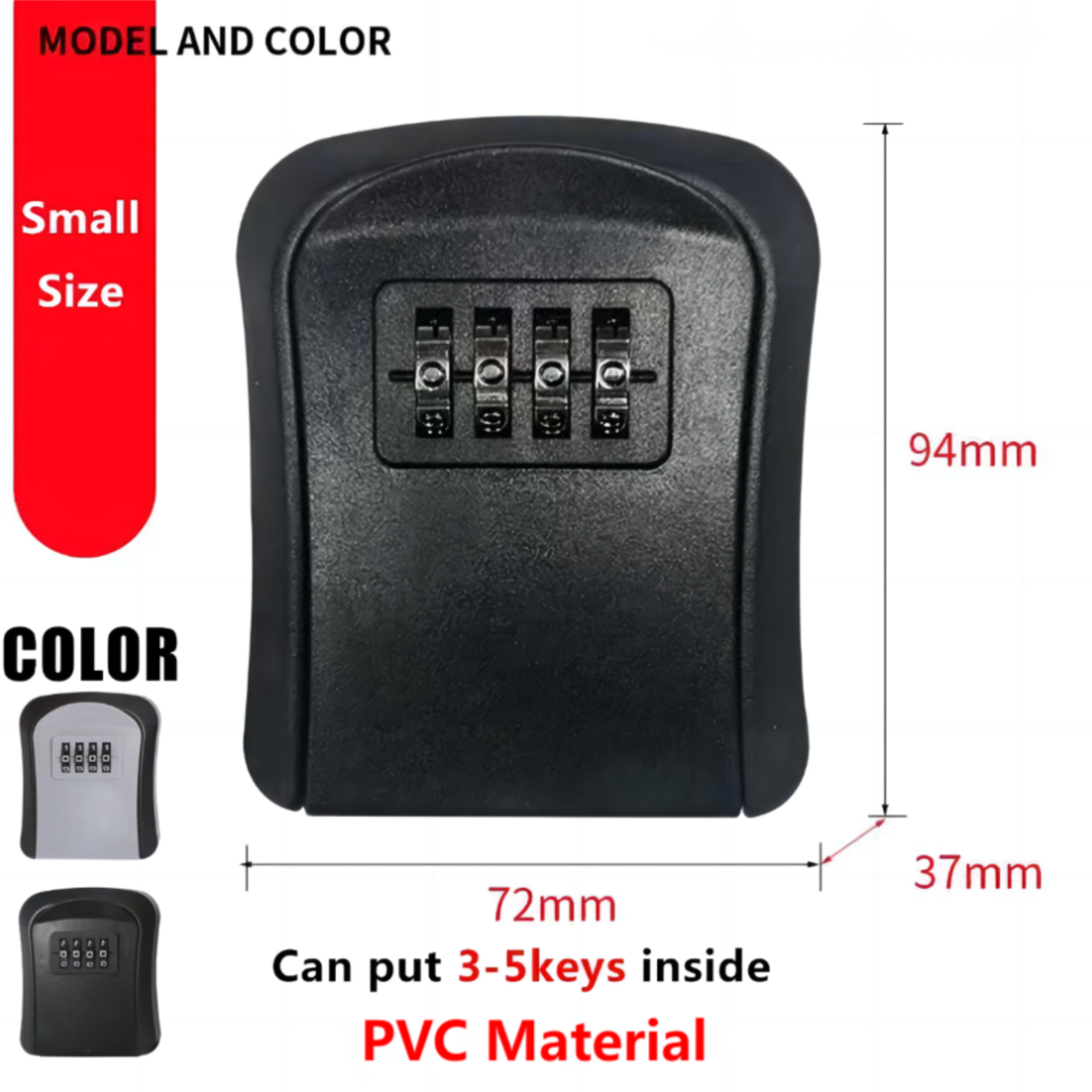 Key Keeper COMBINATION LOCK ติดผนังกันน้ํา 4 หลักรหัสผ่าน 5 ปุ่มกล่องเก็บ Easy TO Fix Home หรือ Office