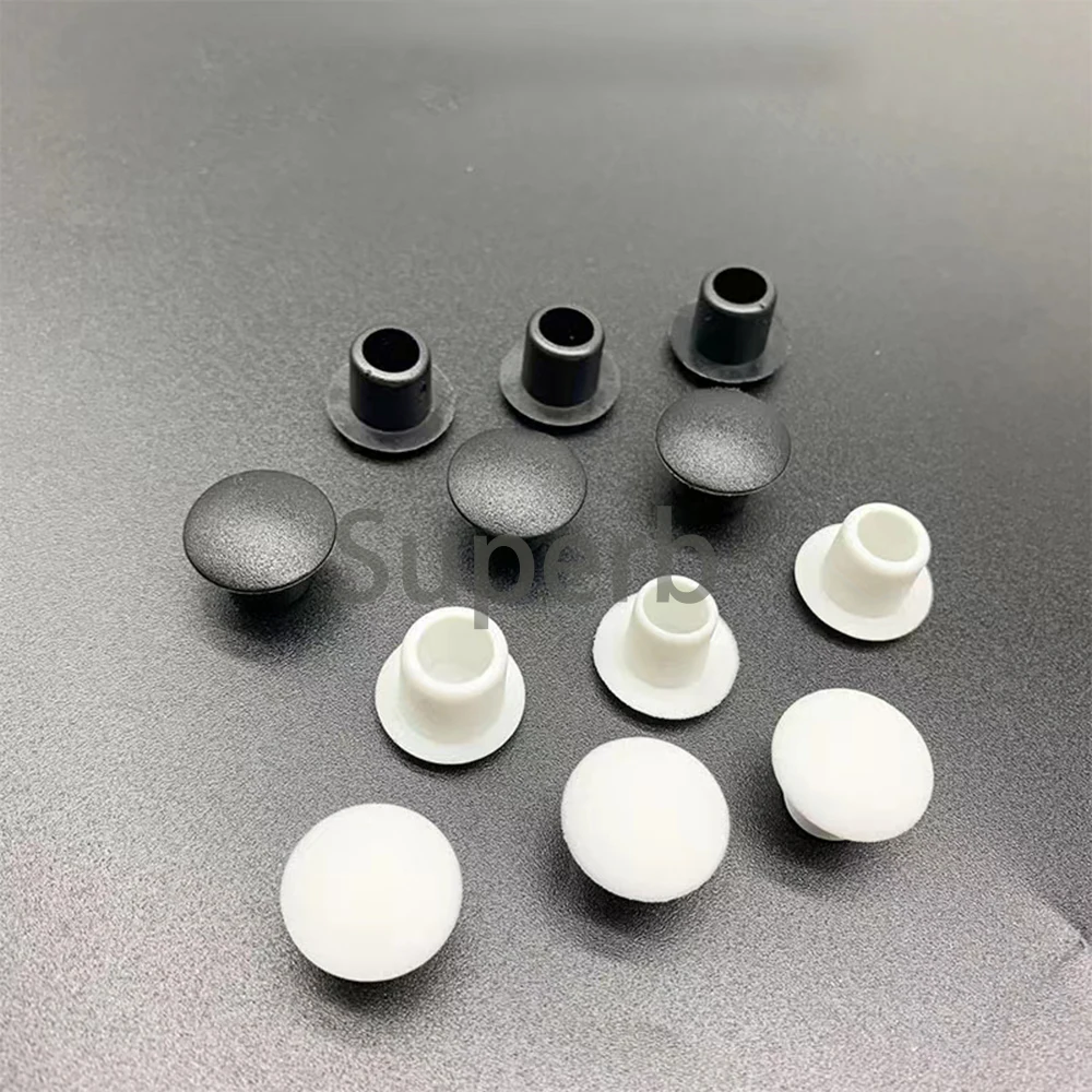 5/10/20Pcs PVC Mềm Cao Su Lỗ Cắm 9Mm 10mm11mm Trắng/Đen Bụi Nắp Không Thấm Nước vòng Ống Niêm Phong Cắm Phần Cứng Vít Bao Gồm