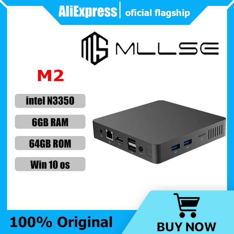 MLLSE-Mini PC com Windows 10, Dual-Band, WiFi, Bluetooth, All-in-One, HDMI, Mini Computador, Intel N3350, 6GB de RAM, SSD 64GB, N3350