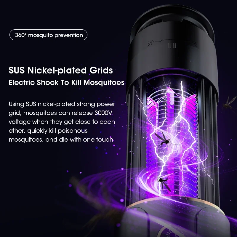 Muggen Killer Lamp Insect Fly Trap Camping Lantaarn USB Timing Elektrische Mug Swatter Outdoor Insect Killer Repellent