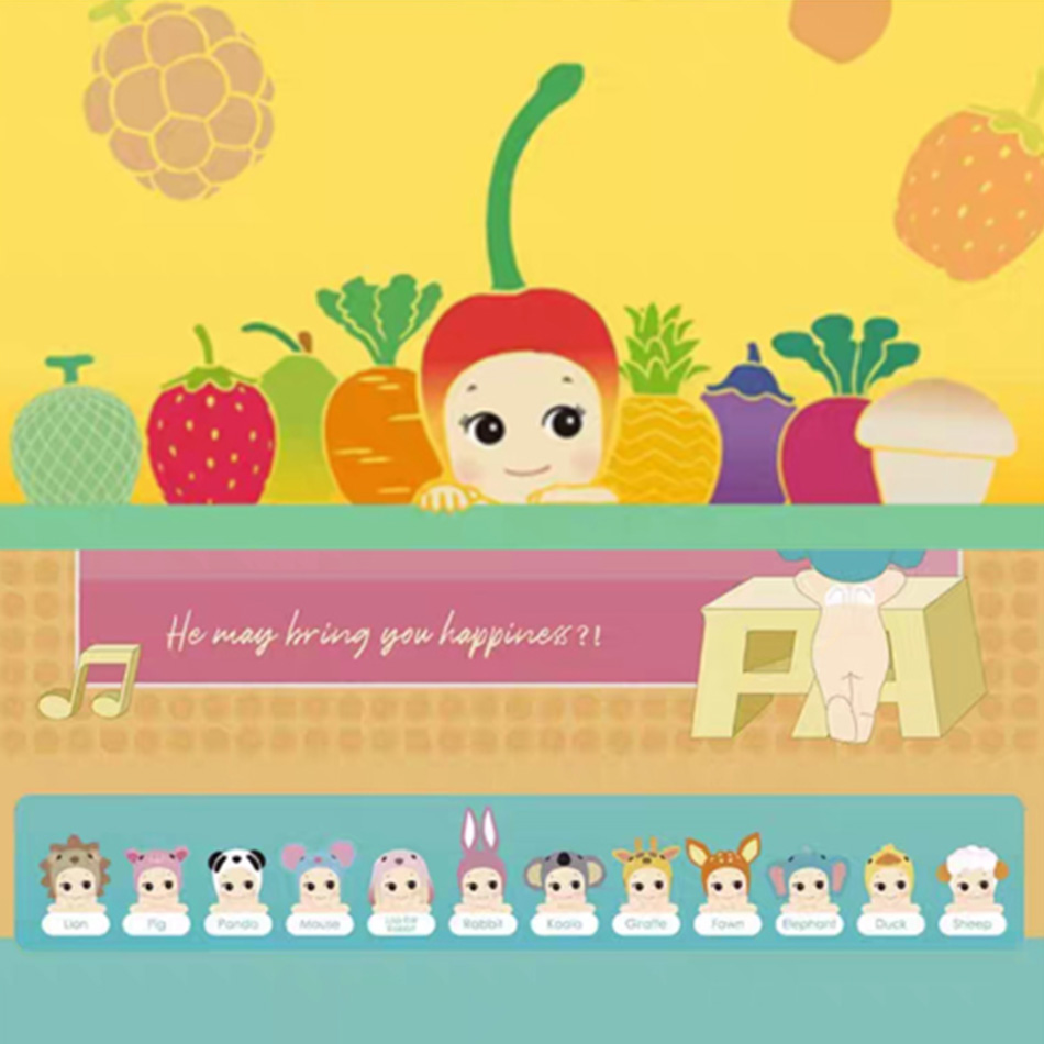 Sonny Angel Harvest Series กล่องตาบอดผลไม้และผักรูป Kawaii Hippers อะนิเมะตัวเลข Surprise Guess กระเป๋า Mystery กล่องของเล่น