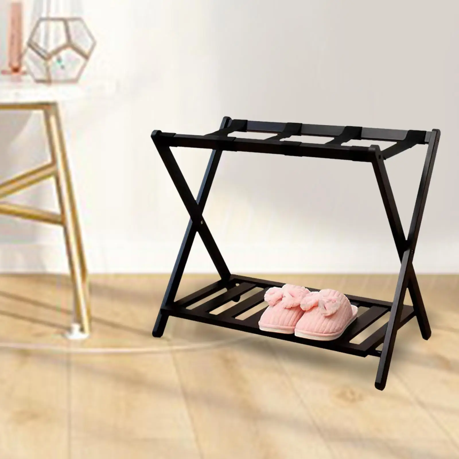 Rack de bagagem extra largo com sapatos prateleira mala suporte para o quarto móveis de viagem