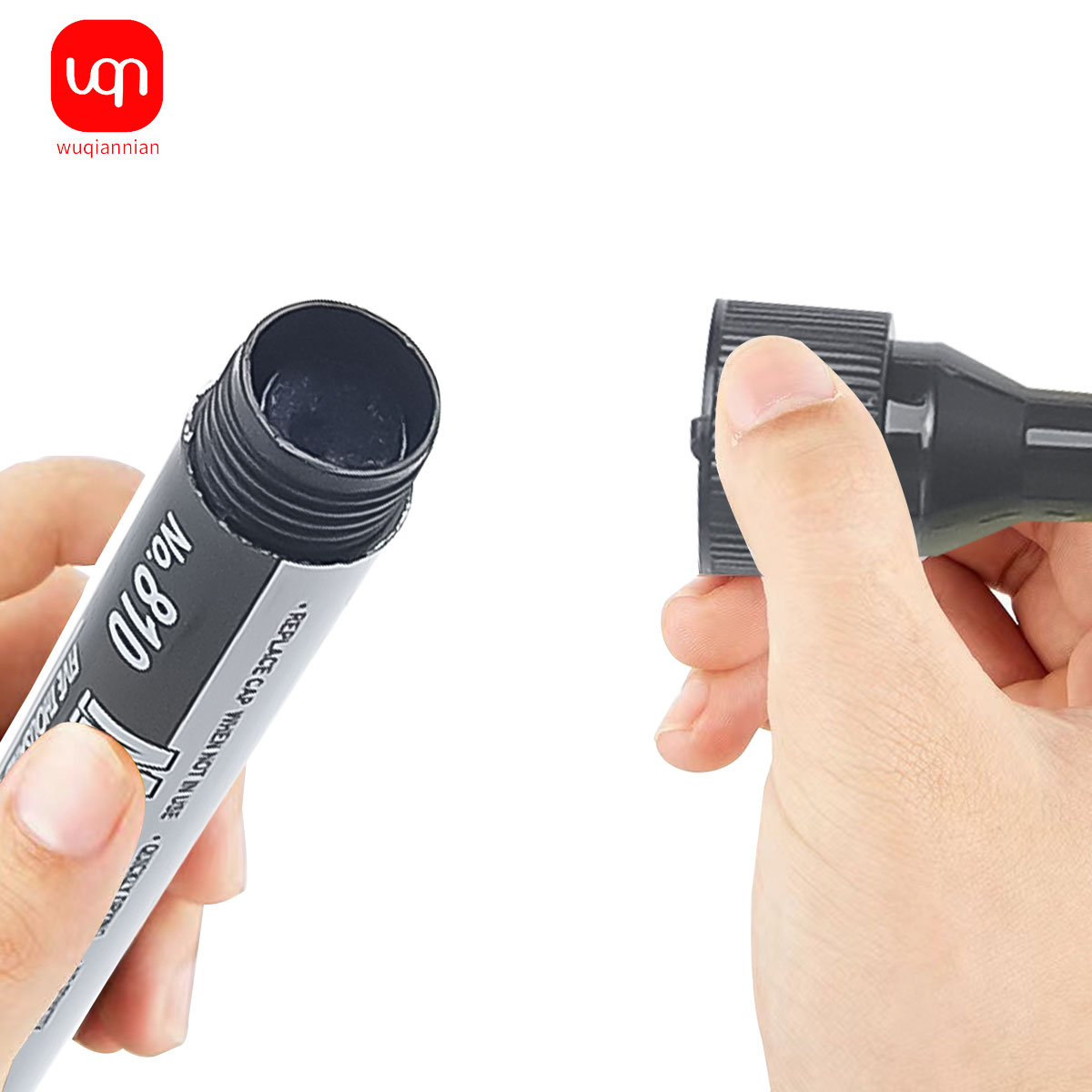 WQN-2/5PCS permanente markers met sneldrogende zwarte inkt voor hout, glas en metaal, lichtbestendig en sneldroogt