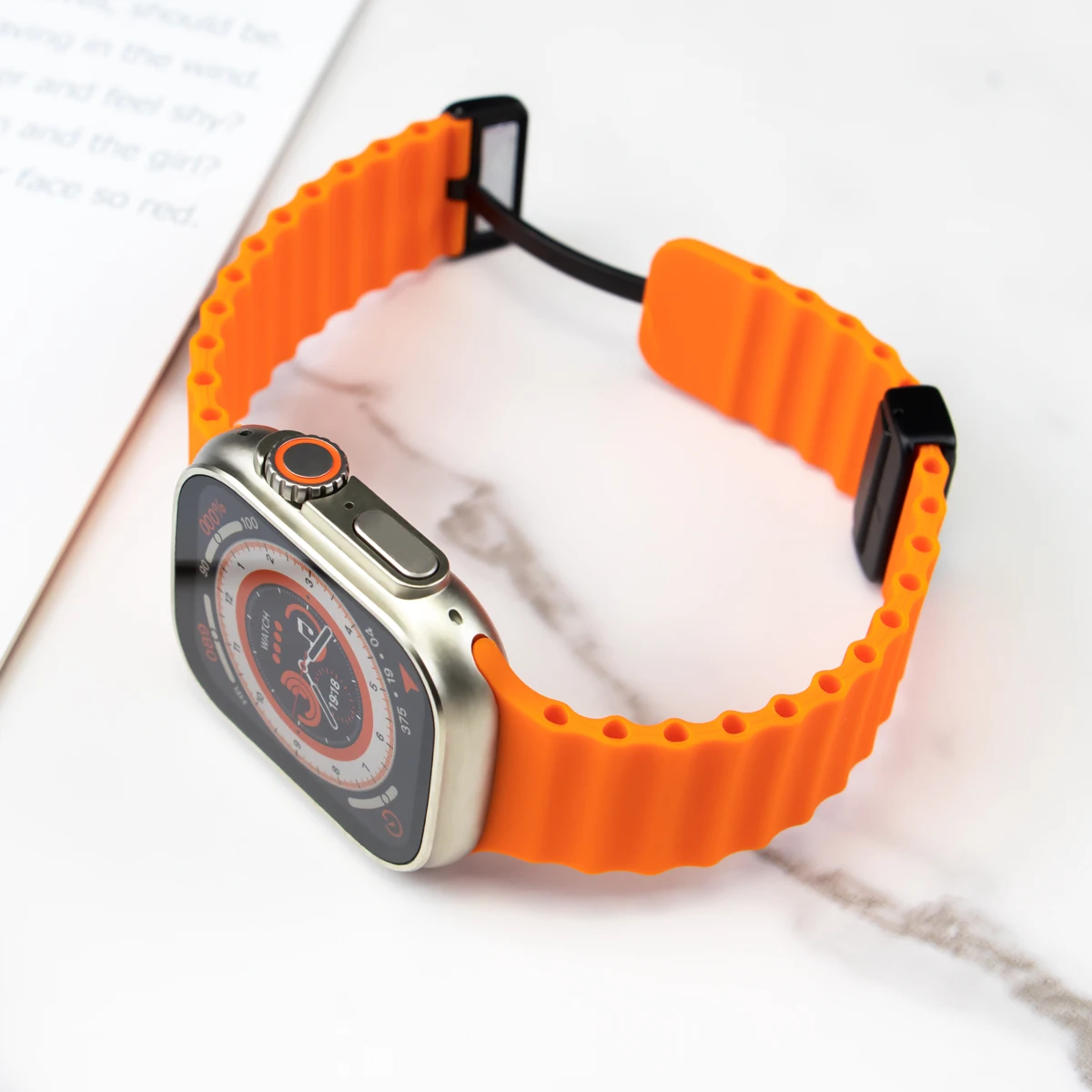 Pulseira de silicone para apple watch band 49mm 45 44 40 41 38 42mm pulseira com fivela magnética iwatch ultra série 7 6 3 se 8 9 ultra 2