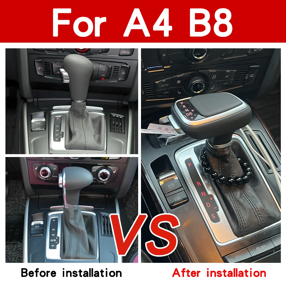 For Audi A4 B8 A6 C6 C7 A7 S7 S6 Q7 Q5 8r A5 S5 Led Gear Shift Knob Shifter Lever Stick Gearbox Handle Gear Rod Car Accessories