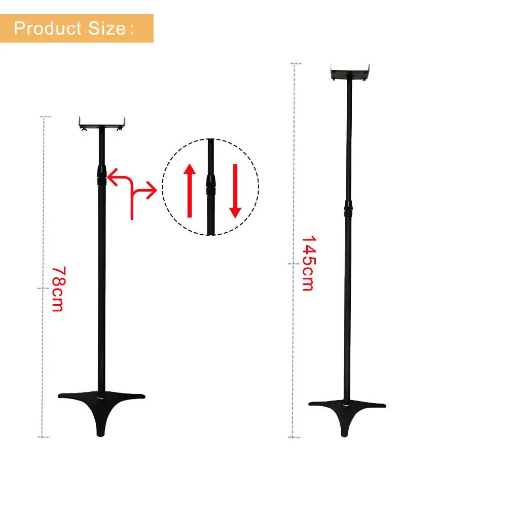 78-145cm 2pcs ThundeaL Speaker Stand for Samsung Q900A JBL bar Height Adjustable Universal Speaker Floor Stand Bracket Holder