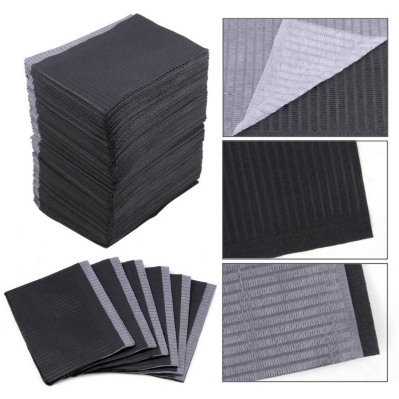 20/50/125PCS Preto Tatuagem Capa de Mesa Descartável Lençol Tecido À Prova D 'Água Resistente a Manchas Tapete de Mesa de Limpeza
