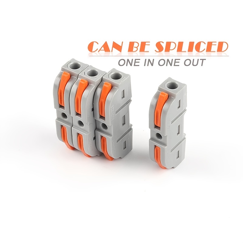 20/34/50pcs NC-221 Fast Connector 2 Leads Stitching Terminals Butt Wire Connector Cable Electrical Household Connector