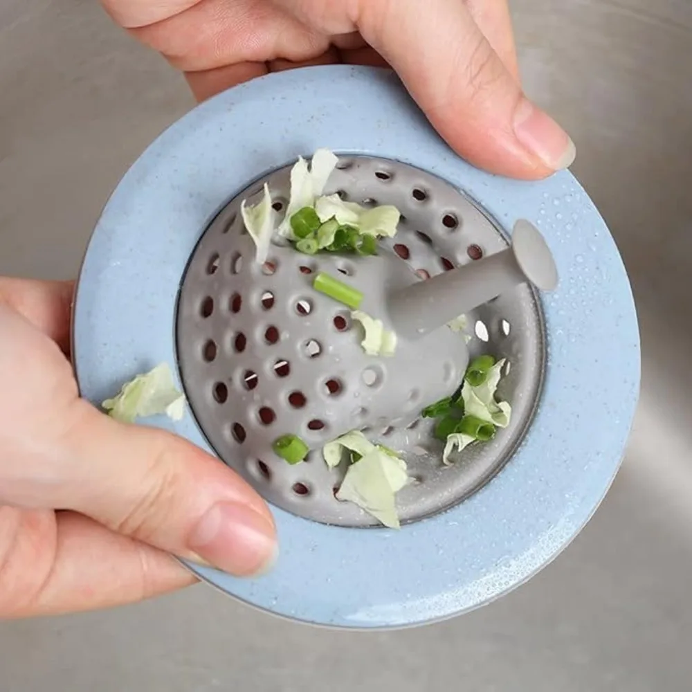 Anti-verstopfung Filter Silikon Weizen Stroh Tragbare Badezimmer Haar Filter Mesh Küche Waschbecken Boden Langlebig Ablauf Abdeckung Abfall Stecker