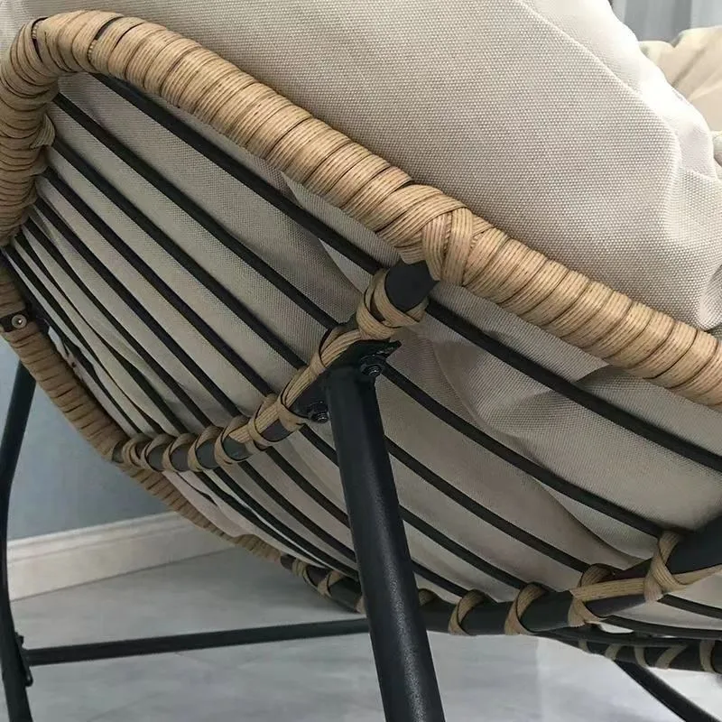 OMGD Human Bird's Nest หวายโยกเก้าอี้โซฟาบ้านระเบียง Lazy Person โซฟาโยกเก้าอี้เก้าอี้หวาย Poltrona Letto