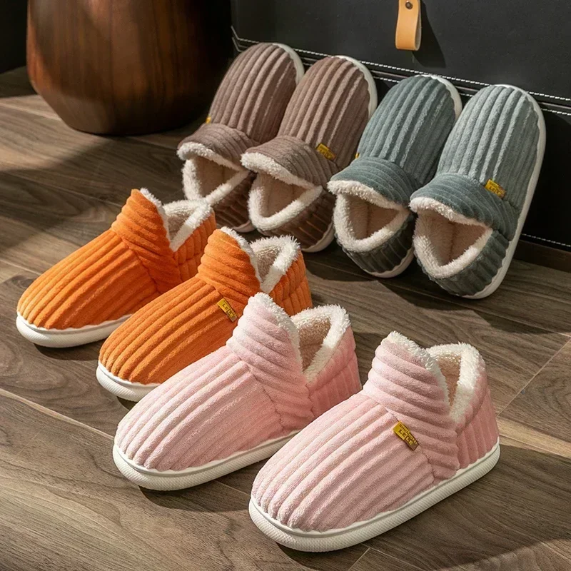 Neue Pelz pantoffeln für Frauen Männer Winter pelzige Mode warme Knöchel Plüsch gemütliche Rutschen für Zuhause Indoor weiche Sohle Baumwoll schuhe
