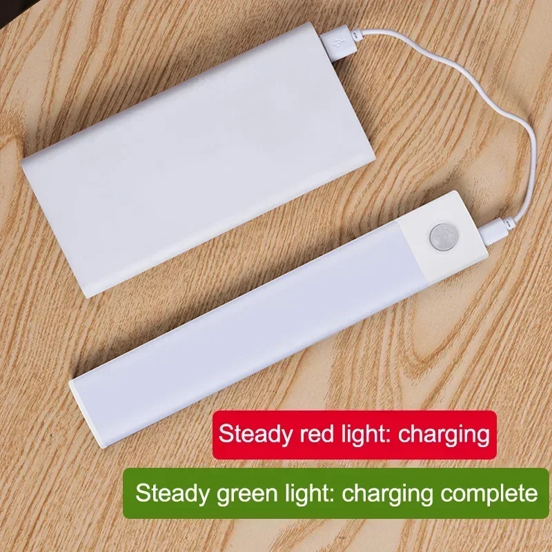 Oświetlenie podszafkowe LED z czujnikiem ruchu Lampka nocna Cienkie lampy USB z możliwością ładowania i ściemniania Szafka kuchenna Oświetlenie szafy w sypialni