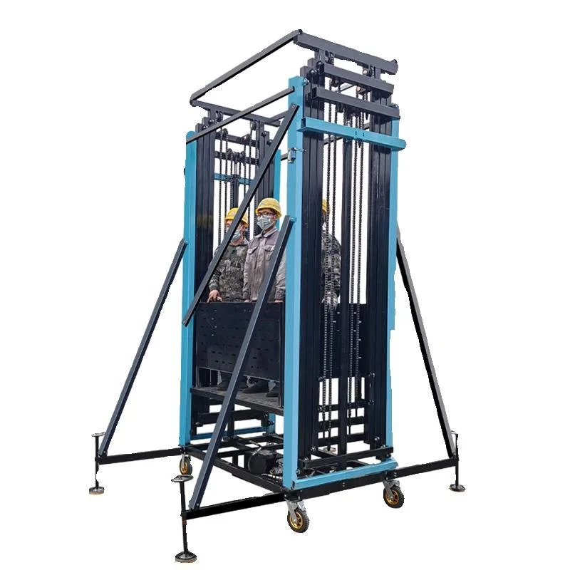 Andamio eléctrico hidráulico plataforma elevadora almacén ascensor de carga decoración control remoto móvil plegable