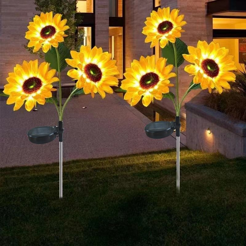 LED Solar Sonnenblumen Blume Licht Hause Dekorative Blume Lichter Garten Dekoration Rasen Lampe Wasserdicht Landschaft Licht