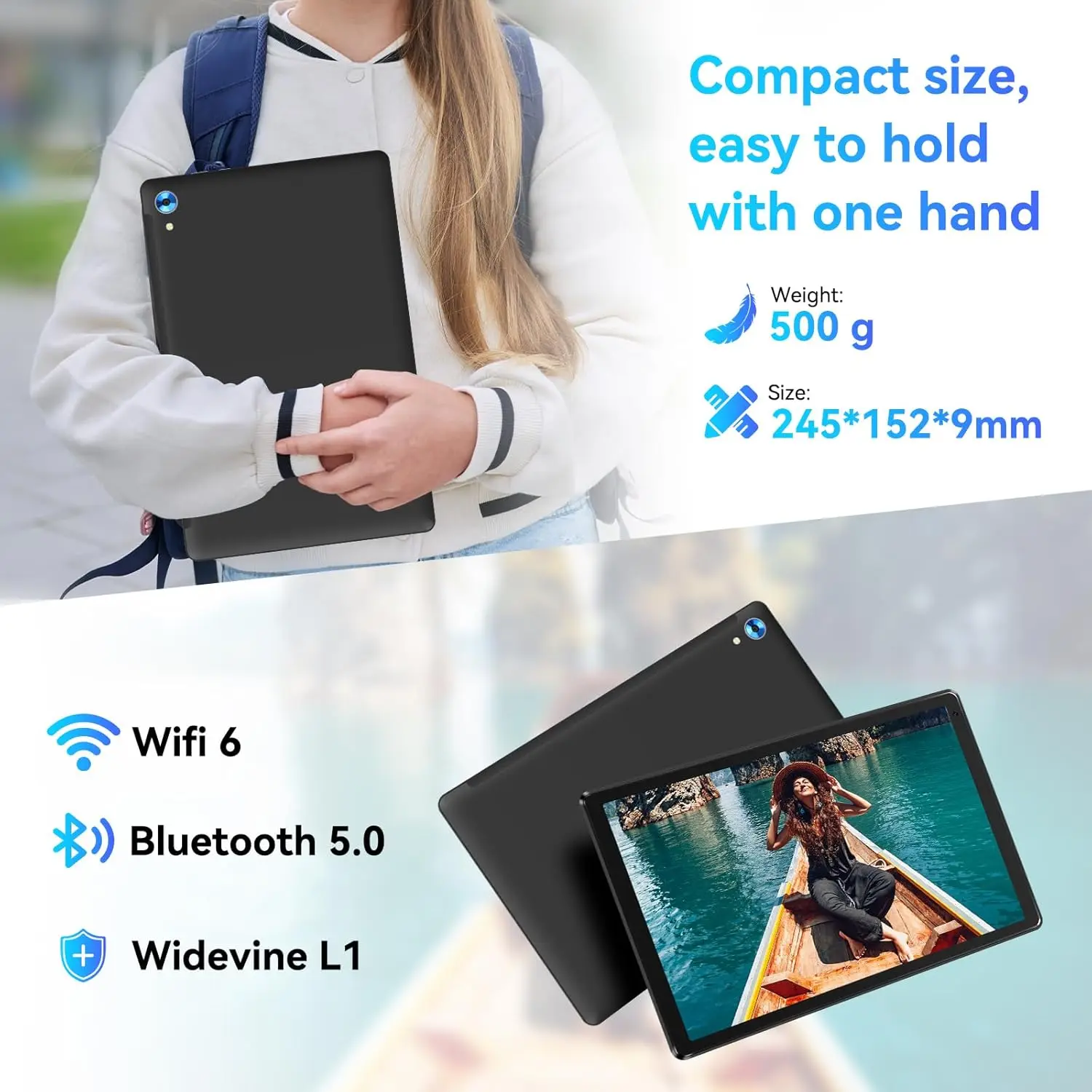 Urao c109 10 Polegada tablet android 15 tablet pc 24gb ram 128gb rom 1tb expandir processador octa-core widevine l1 câmera dupla bt wifi