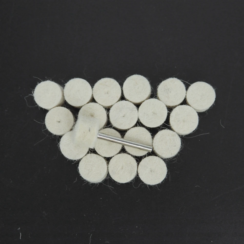 Wool Felt Polishing Buffing Round Wheel Grinding Pad Shank for Dremel Rotary Tool Accessories Polishing Buffing Wheel