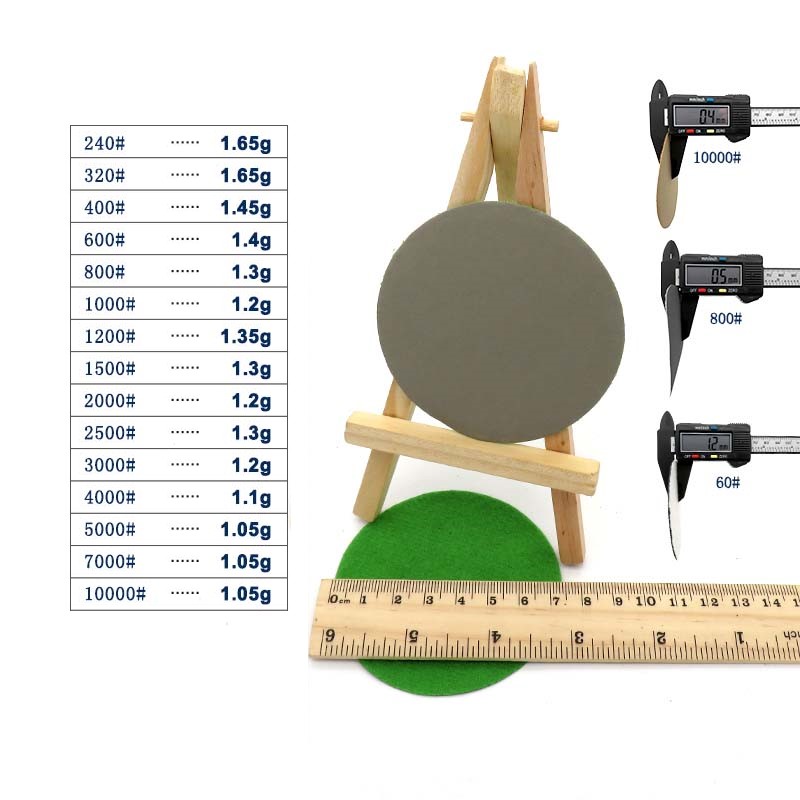 10 Uds. Disco de lijado de gancho y bucle de papel de lija surtido de 3 pulgadas 1000 #   /2000 #   /3000 # /4000 #   5000 # 10000 # Granas para lijar y pulir