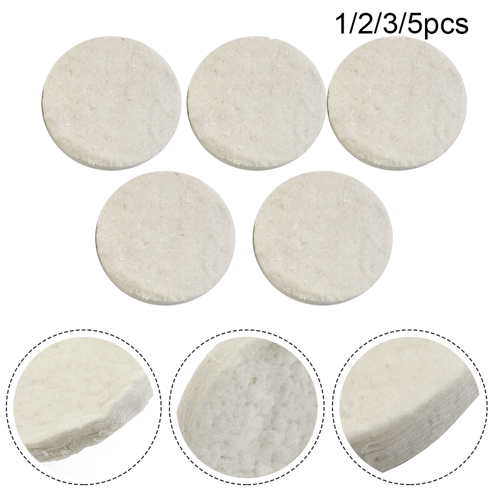 ผ้าฝ้ายทรงกลม1/2/3/5ชิ้นทำจากผ้าวูลผ้าฝ้ายเซรามิก8.6x1.2ซม. ช่วยให้เกิดเพลิงไหม้ได้รับความร้อนทางชีวภาพเตาผิงอากาศเย็น