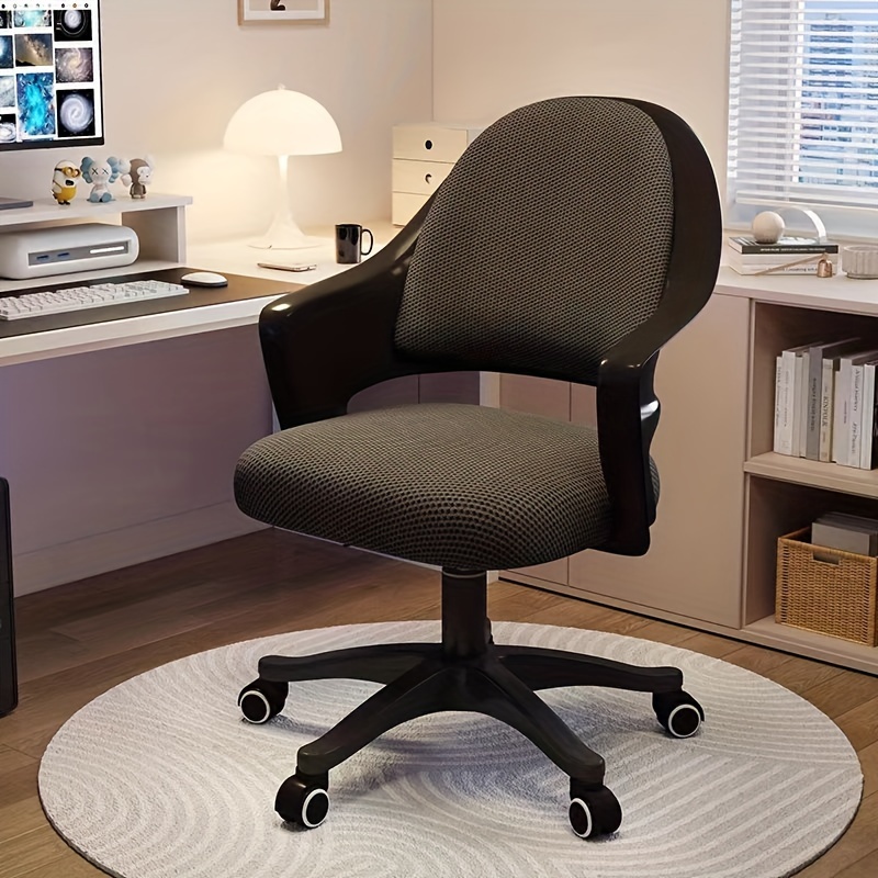 Adjustable Office Chair, Ergonomic Computer Chair - Metal Frame Swivel Base, for Home Office Study Room Dormitory & Learning