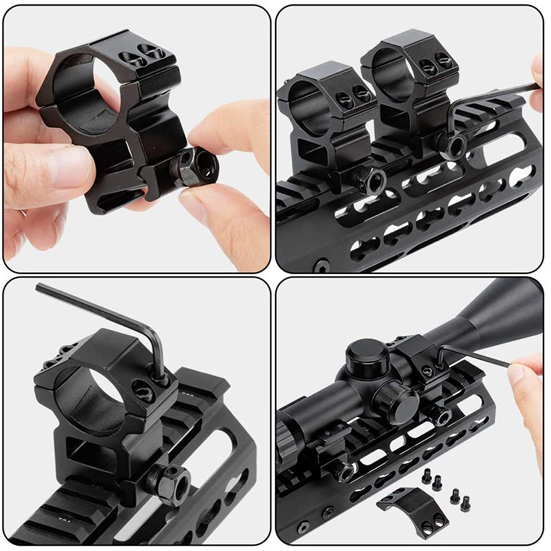 2PCS Hunting Rifle Scope Mount Ring for Dia 25.4mm 30mm Tactical Scopes Flashlight 11mm 20mm Picatinny Rail Mount Accessories