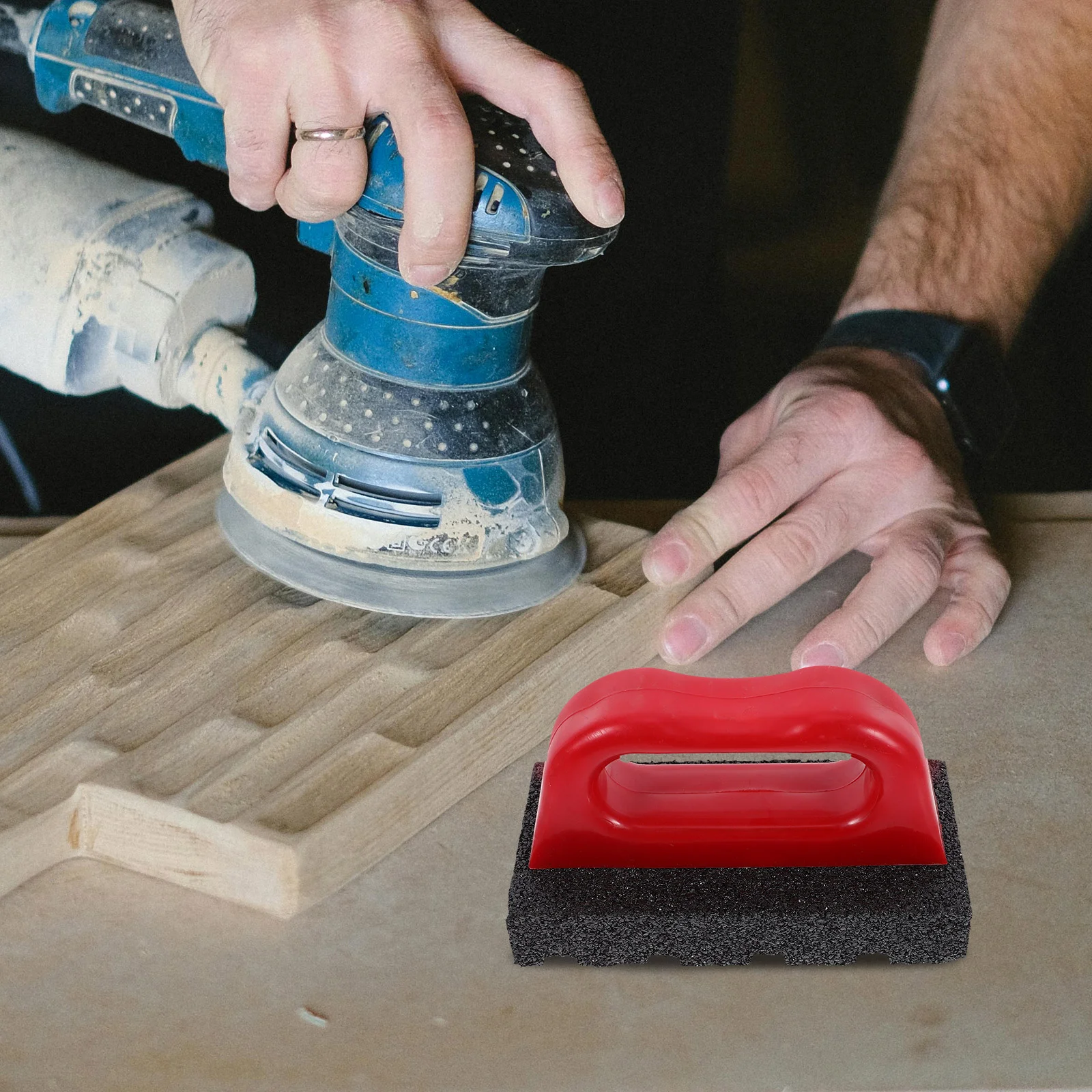 Concave Grinding Block Tool Plaster Trowel Rub Brick Tool Concrete Sanding Block Venetian Plaster Tools Brick Stain Remover