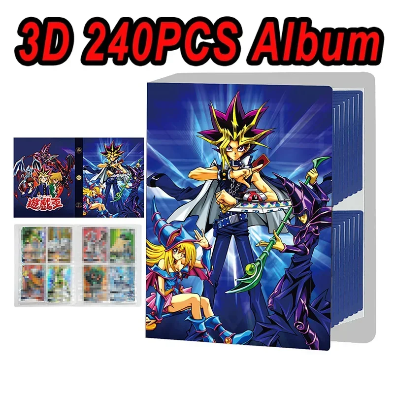 240 PCS Yu Gi Oh Card Album Map Letter Folder Binder Notebook Game Collection Gift Toy White Dragon Dark Archmage Muto Games