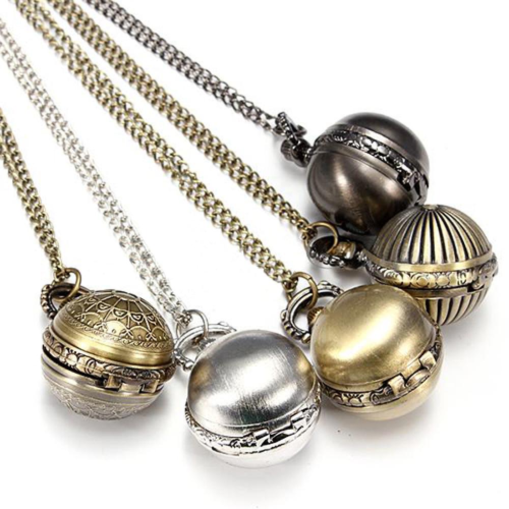 Relógio de bolso de quartzo colar pingente presentes para mulher homem com corrente fob steampunk colar de quartzo pingente corrente relógio de bolso