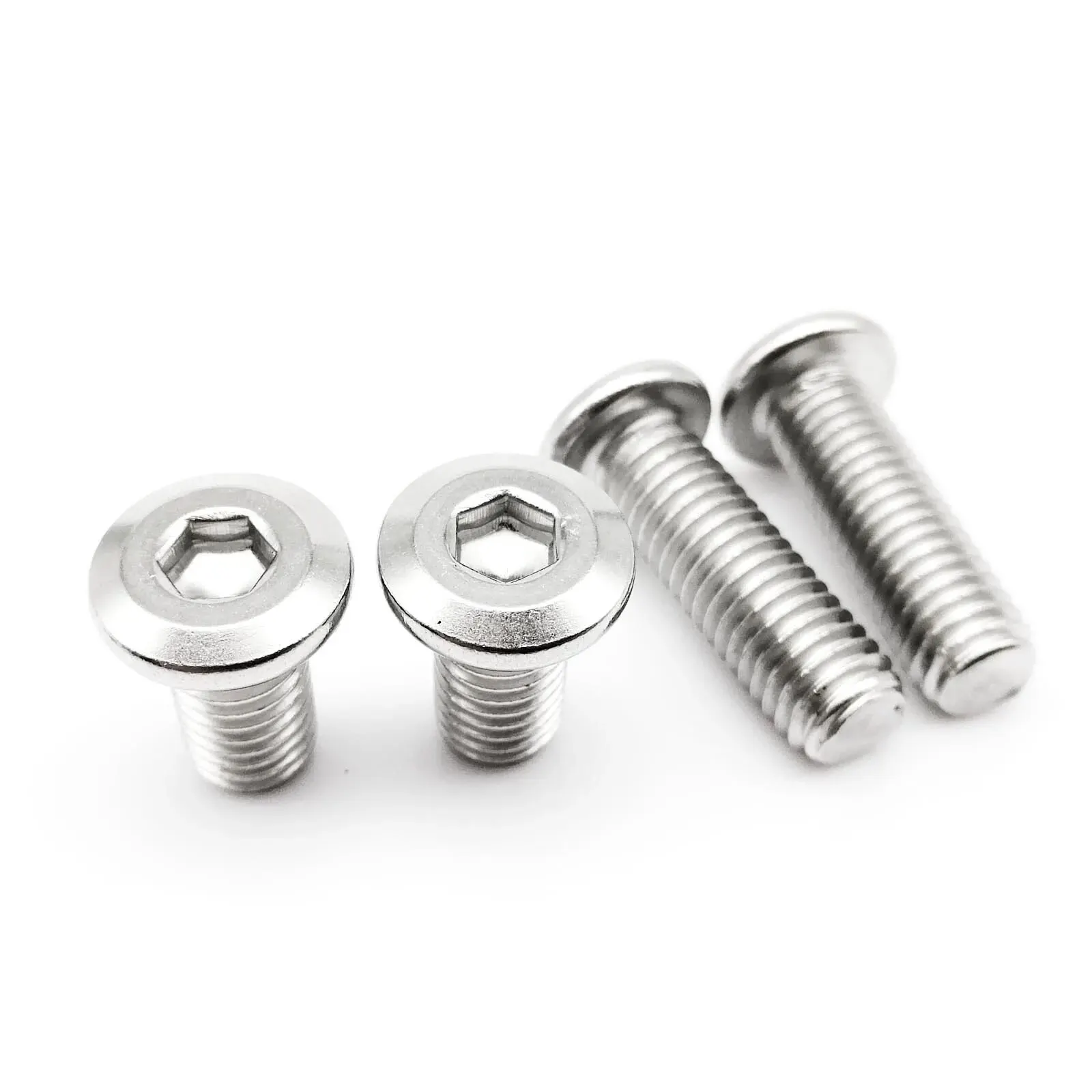 M2 M2.5 M3 M4 M5 M6 M8 Large Flat Hex Hexagon Socket Allen Head Connect Joint Bolt Furniture Rivet Screw 304 A2 Stainless Steel